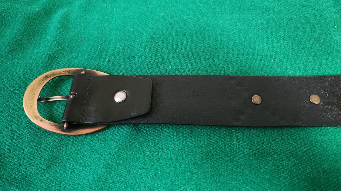 톰보이 블랙 스터드 장식 통가죽 벨트 상품이미지6