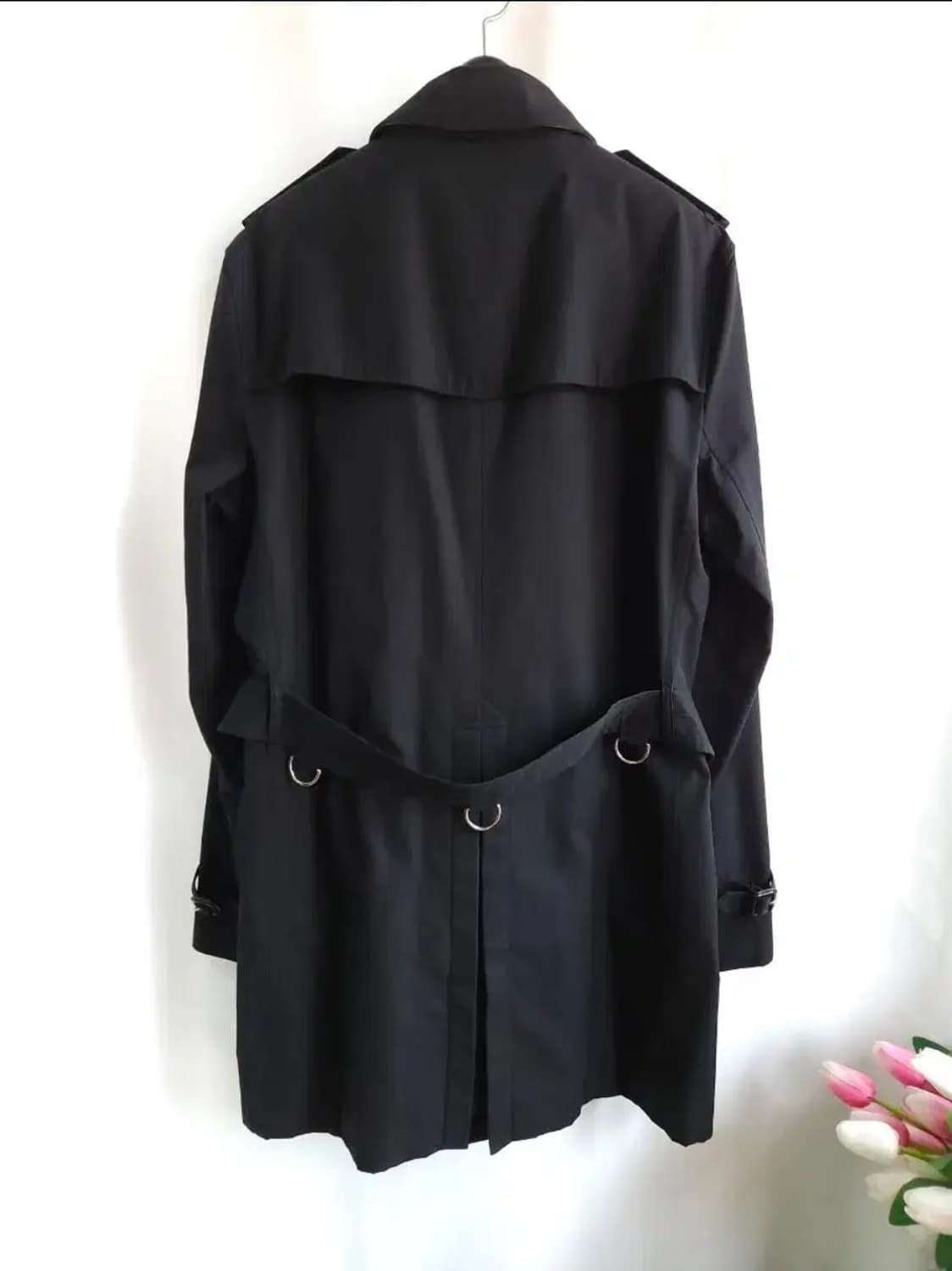 [버버리] 남성 남자 버버리 더블브레스트 트렌치코트 금장단추 블랙 50 상품이미지2