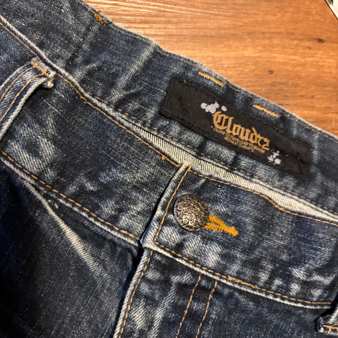 00s Skull patch washed denim 상품이미지5