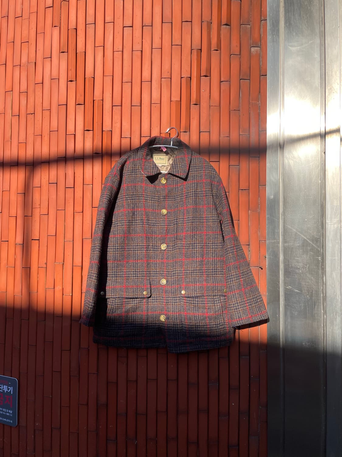 엘엘빈 체크 울자켓 상품이미지1