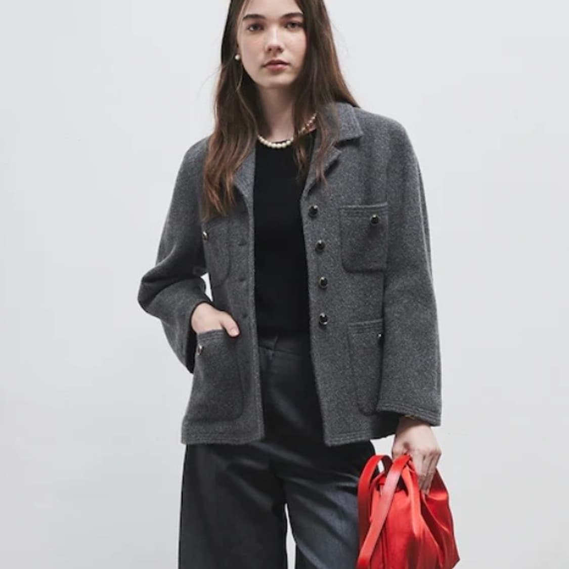 디에퍼처 Jeanne Tweed Jacket Grey 상품이미지2