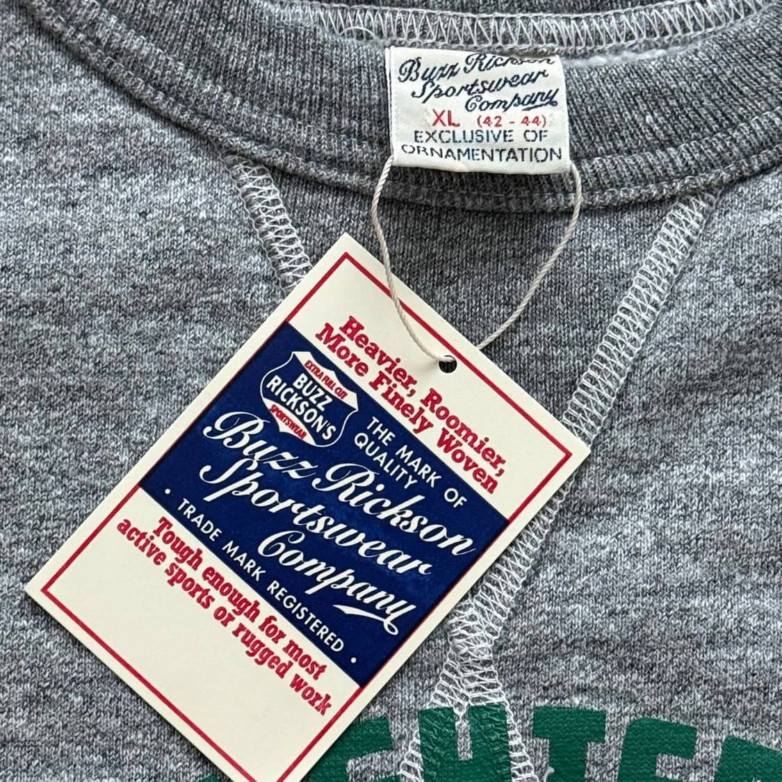 버즈릭슨 그레이 스웻 셔츠 XL 맨투맨 SET-IN CREW 상품이미지3