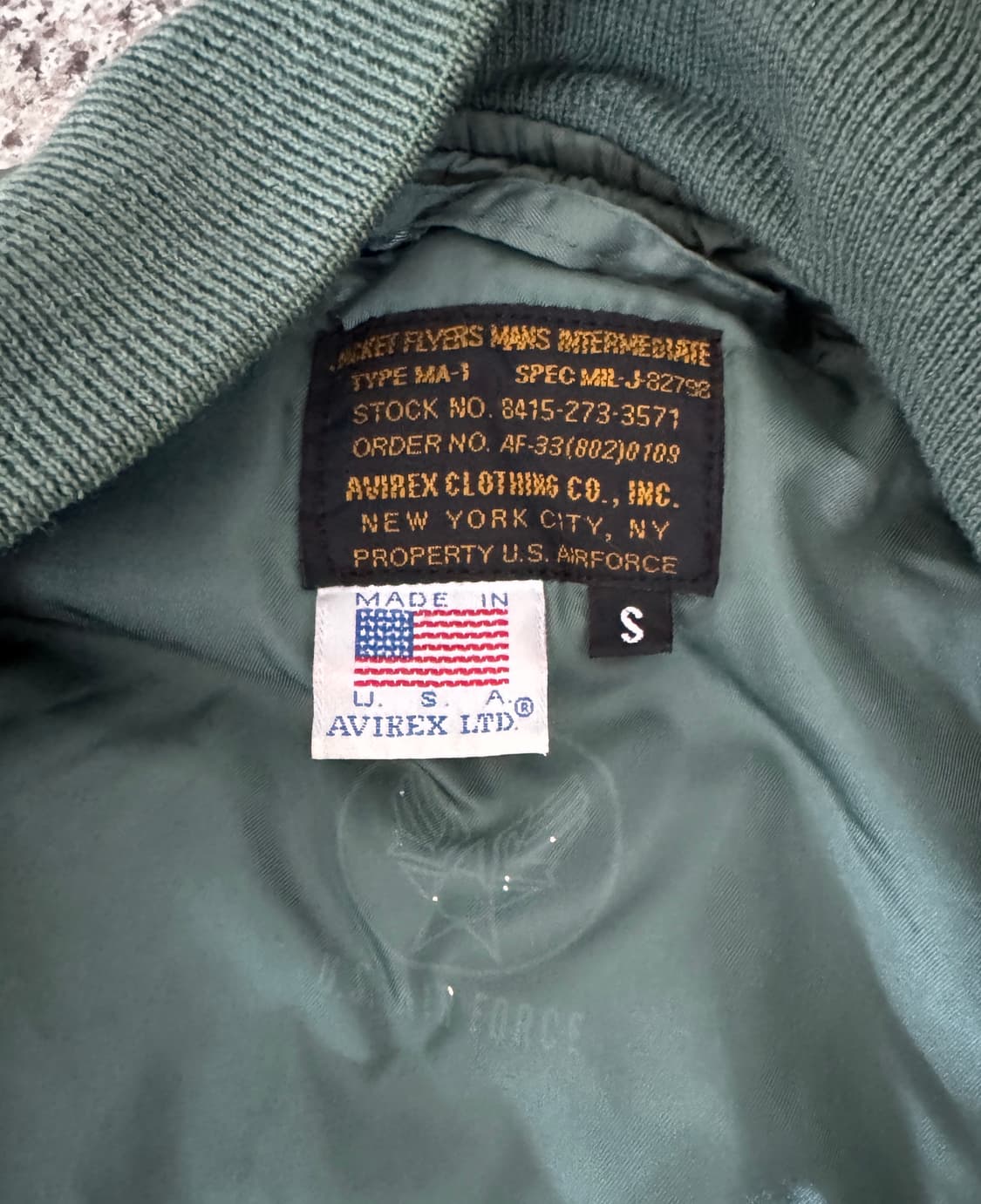 아비렉스 빈티지 ma-1 자켓 상품이미지4