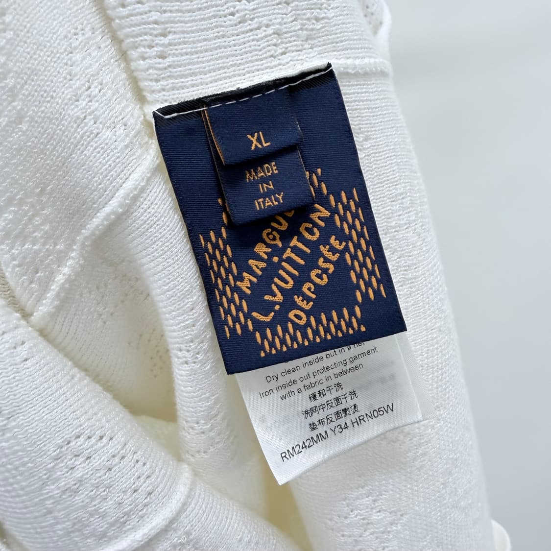 [A+급/XL] 루이비통 모노그램 반팔 카라티 화이트 상품이미지7