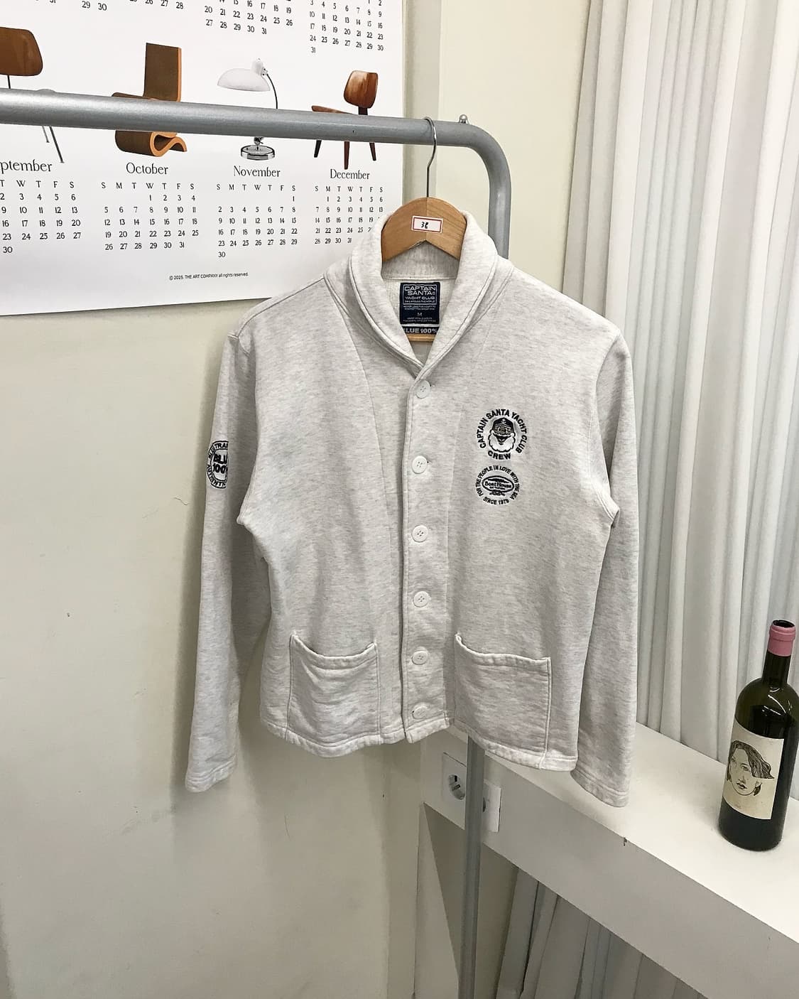 캡틴산타 패치 자수 면 가디건 상품이미지1