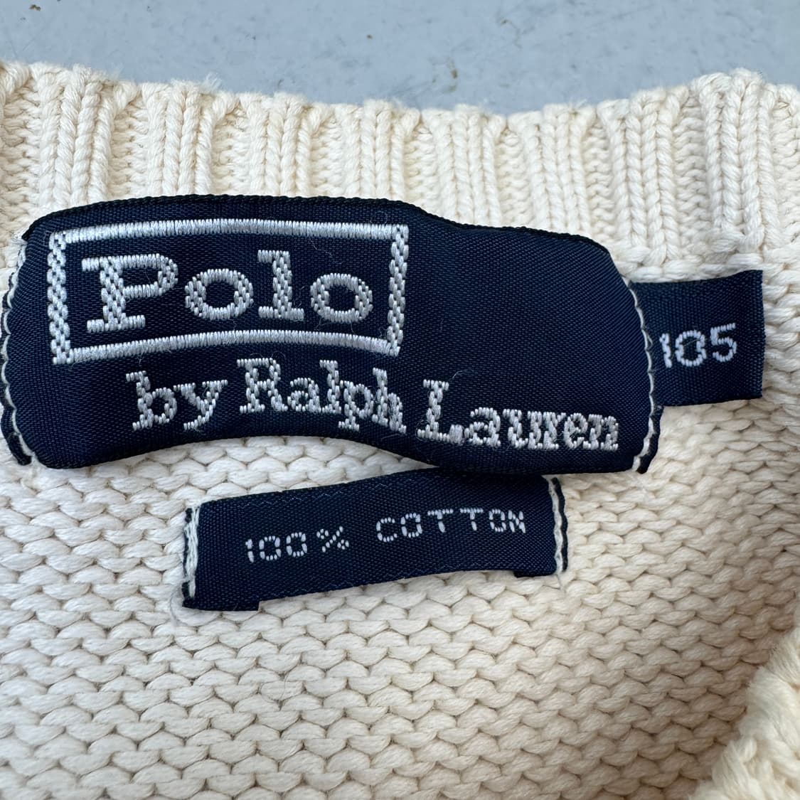 폴로 90s 포니 아이보리 오버핏 니트 상품이미지6