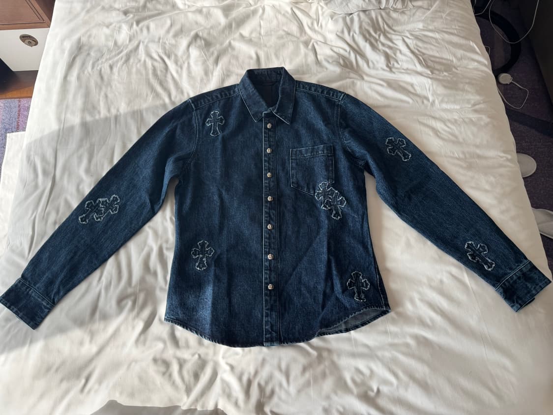 크롬하츠 패치 데님 셔츠 상품이미지7