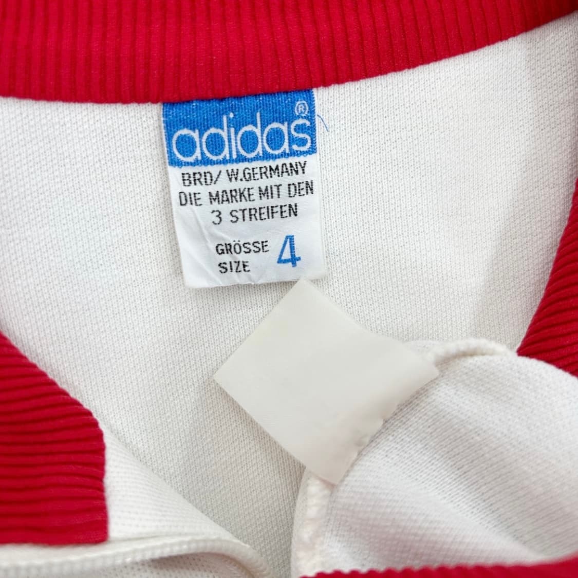 아디다스 70-80‘s 서독제 져지 화이트 레드 상품이미지4