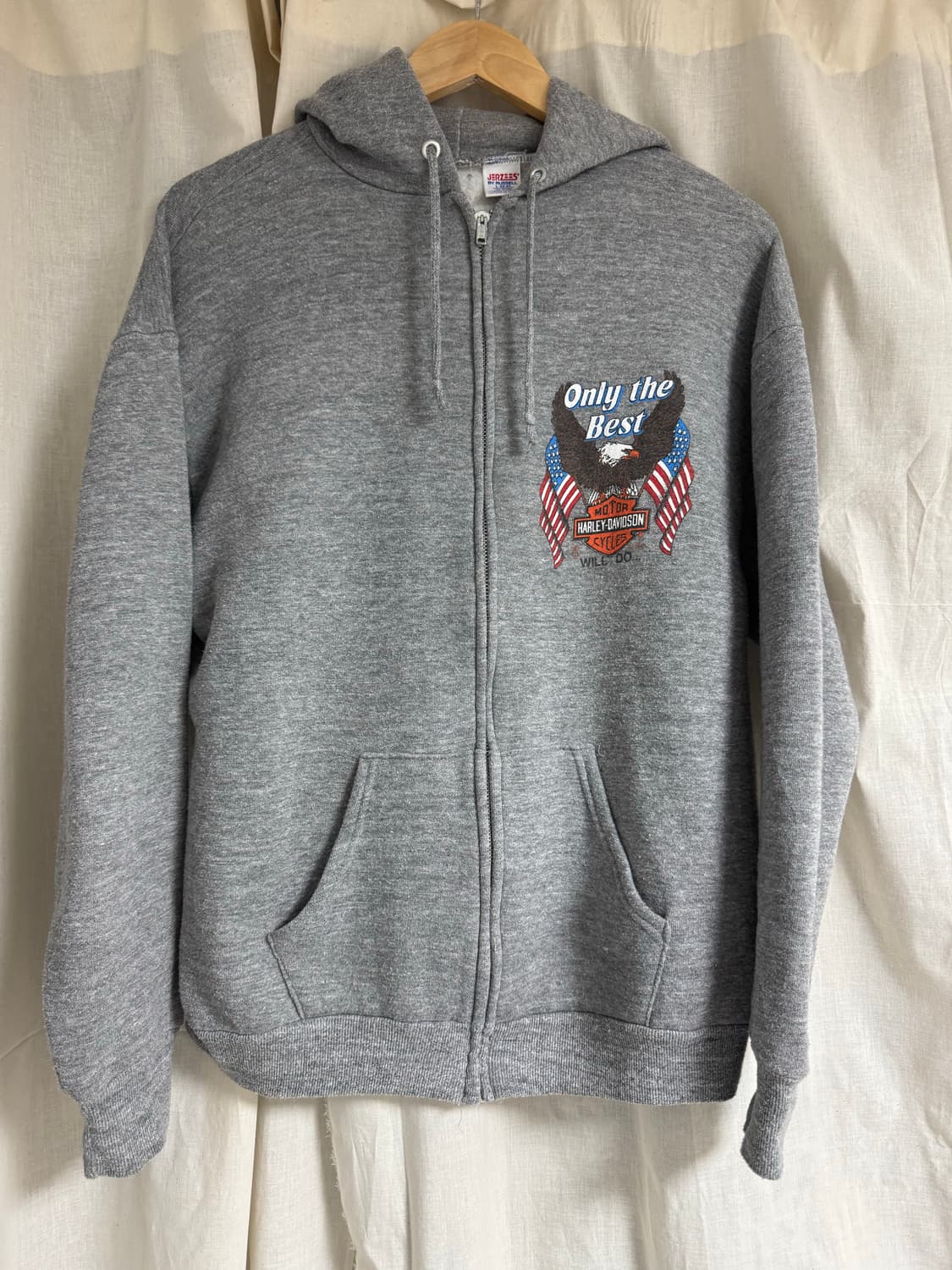 90s 할리데이비슨 / 빈티지 후드 집업 / L 상품이미지1