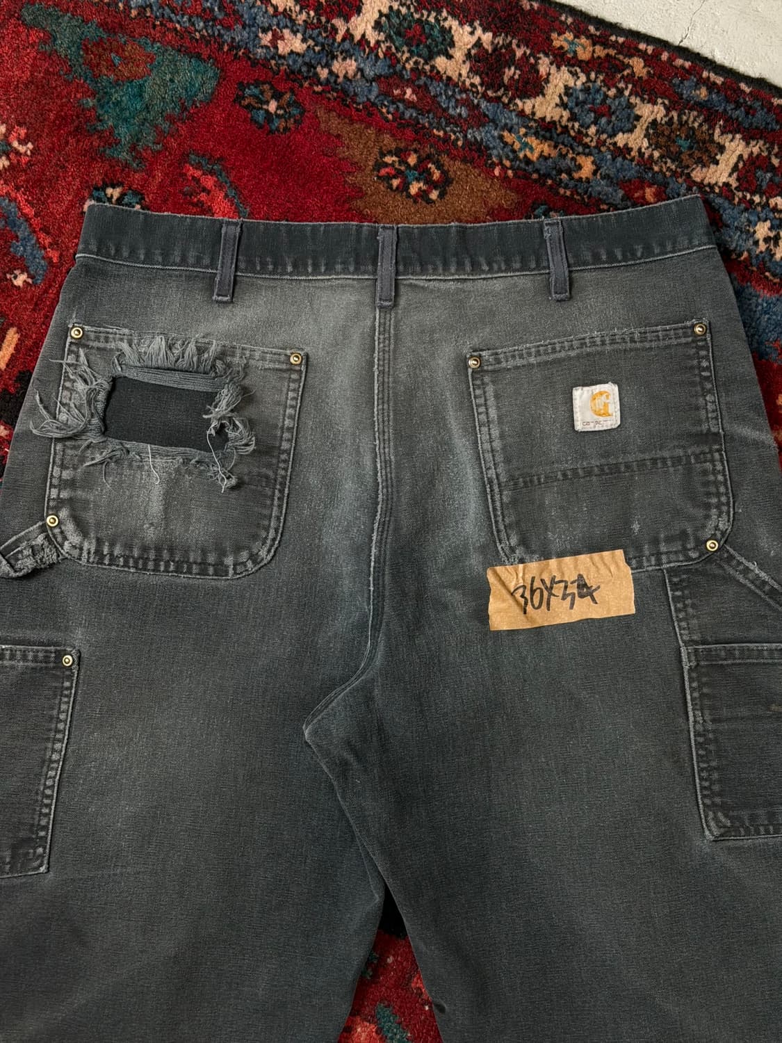 00's USA Made 칼하트 B01 더블니 블랙 칼하트 썩블니 좀비 상품이미지6