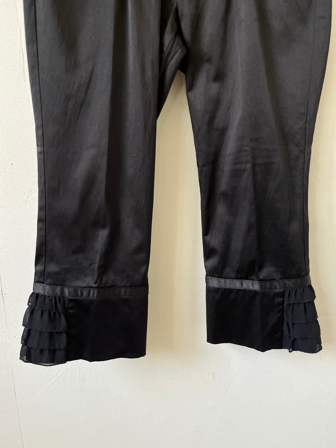 Japan vtg 블랙 7부 바지 상품이미지2