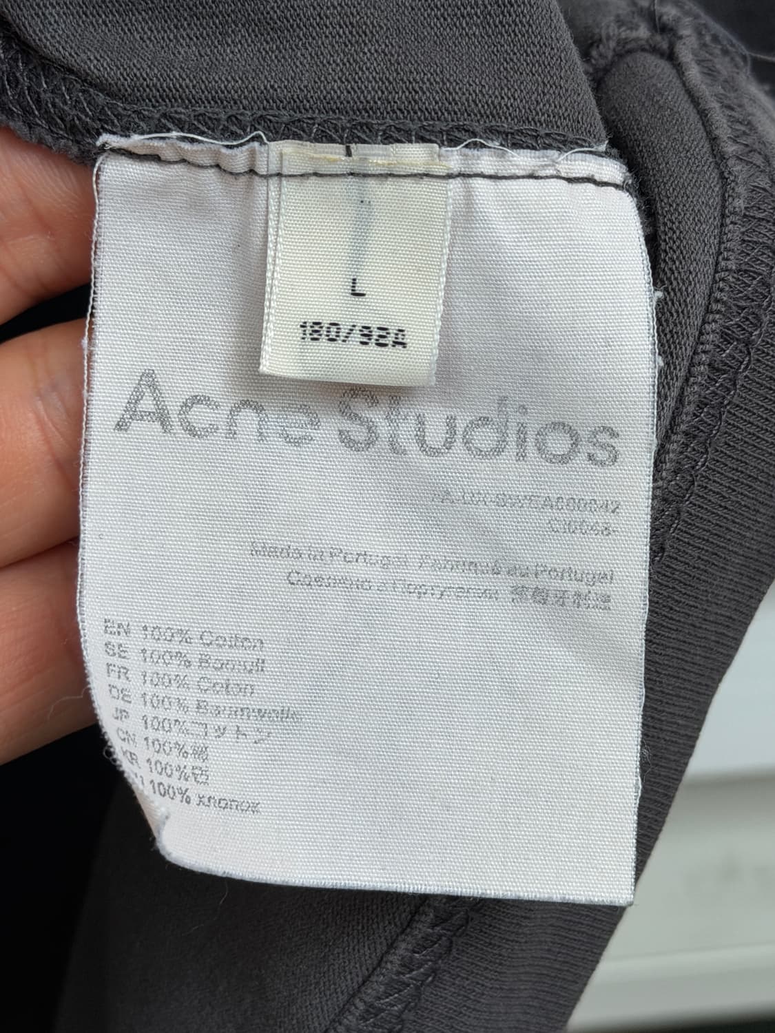 Acne Studios 아크네 스튜디오 차콜 슬리브리스 맨즈 L 상품이미지4