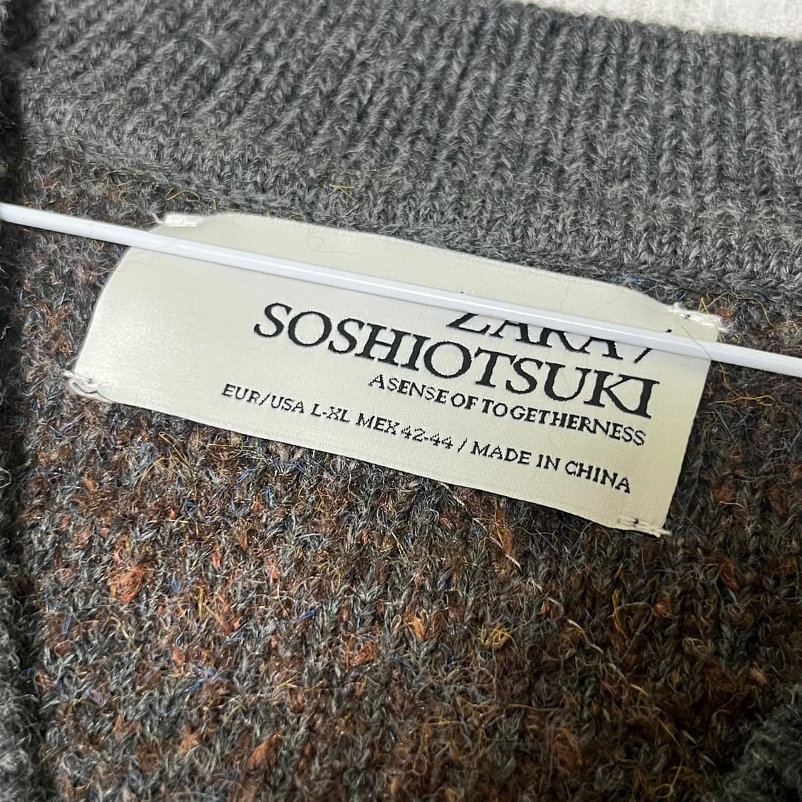 소시오츠키 X 자라 텍스처 다이아몬드 니트 베스트 (XL) 상품이미지2