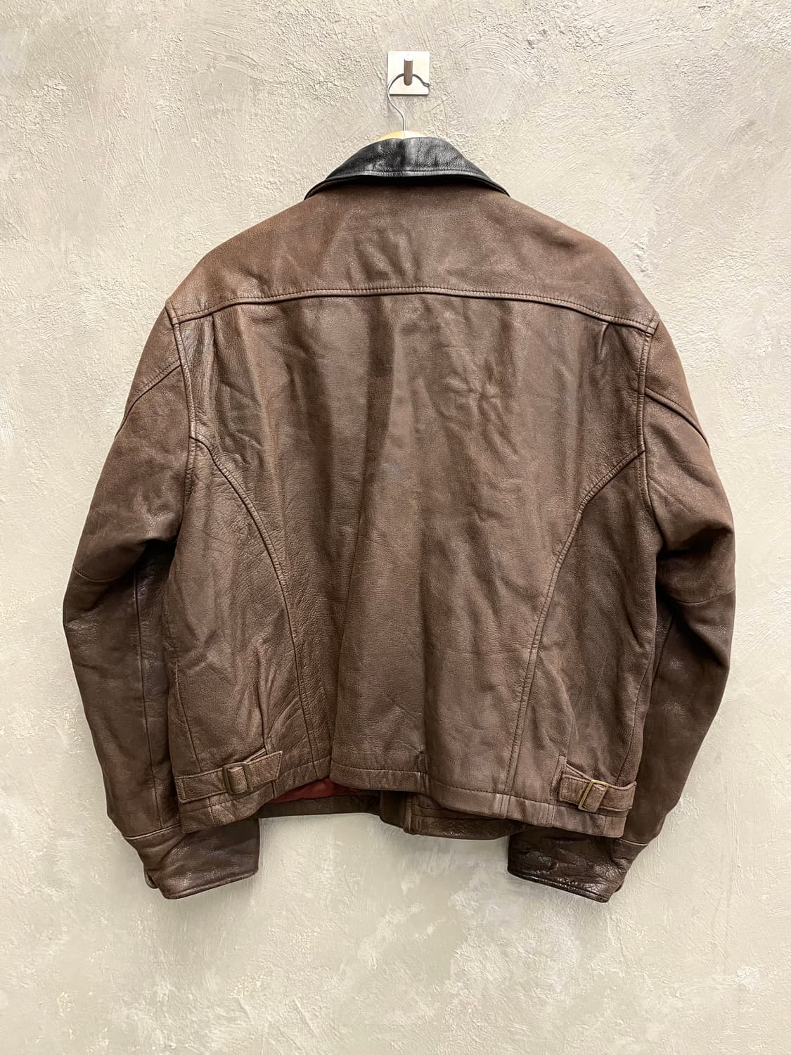 [L] 90s AVIREX 아비렉스 리얼레더 스포츠 자켓 상품이미지7