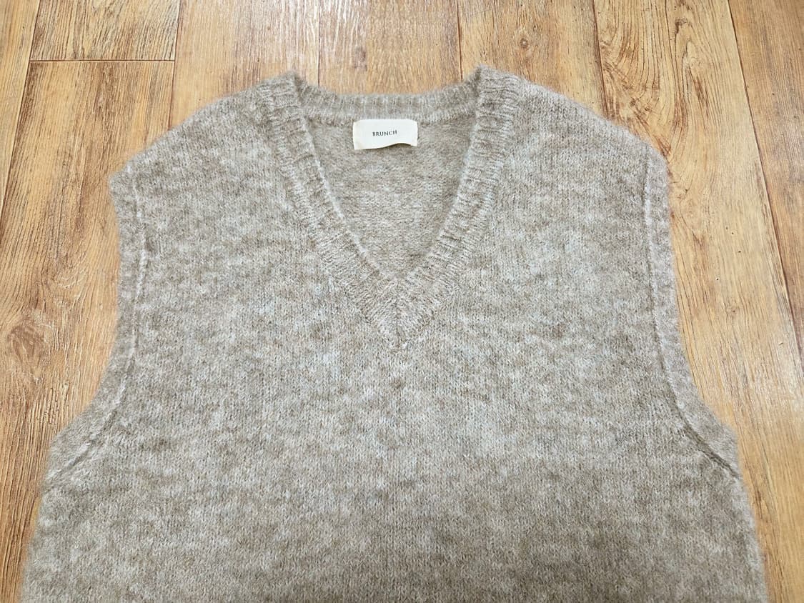 브런치(BRUNCH) 키드모헤어 베스트니트 프리사이즈 새상품 상품이미지2