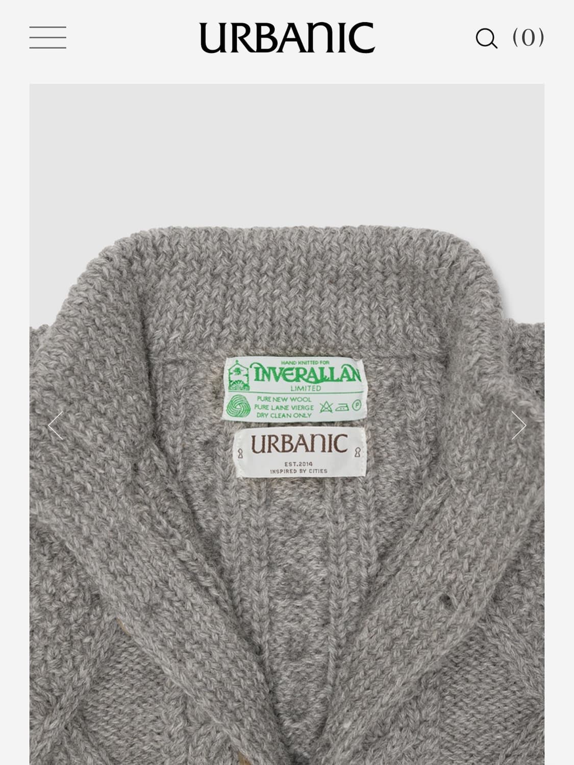 얼바닉30 도네갈 케이블 가디건 그레이 상품이미지3