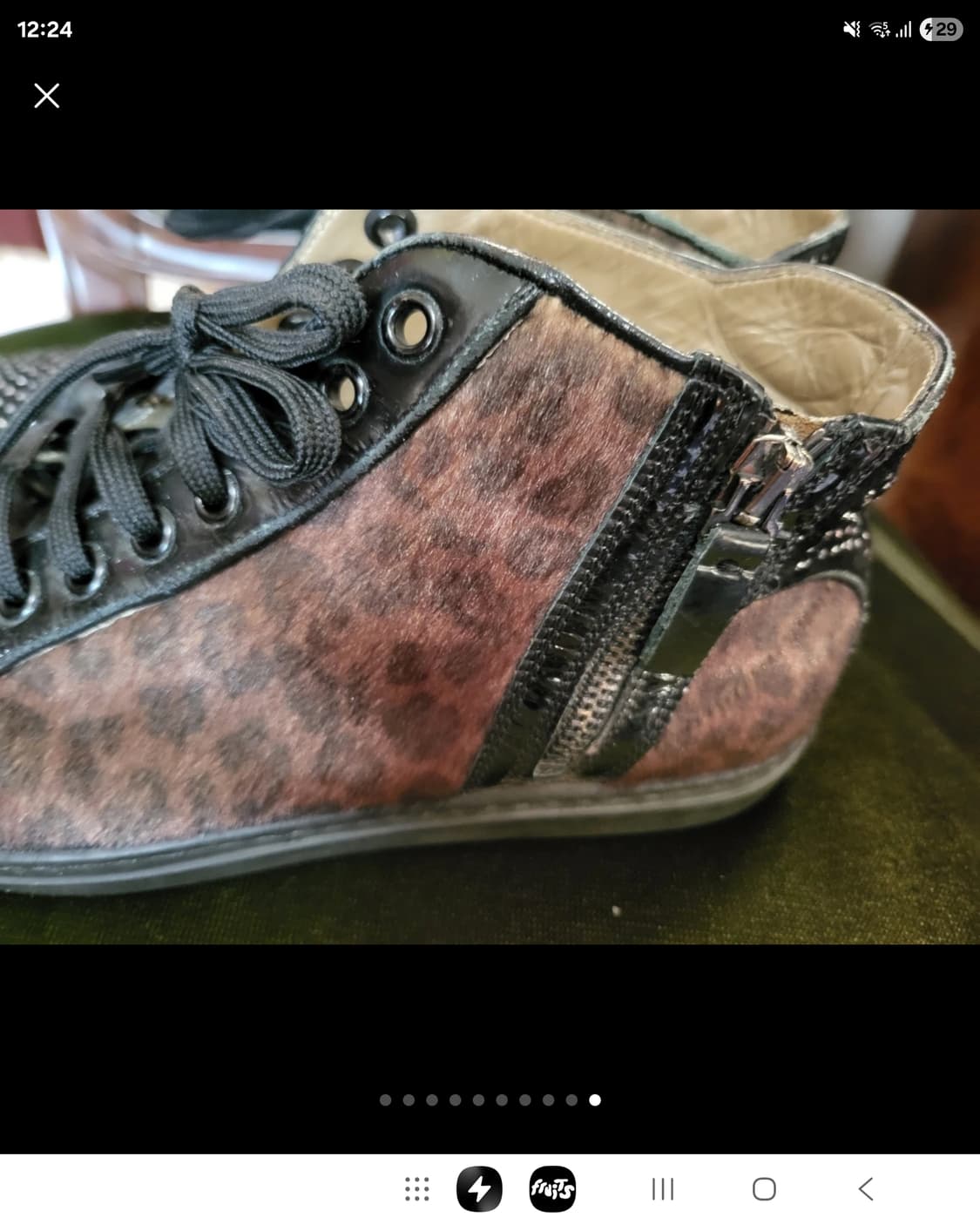 현백 구매 이태리 Mai Mai 송치 크리스탈 가죽 스니커즈 상품이미지9