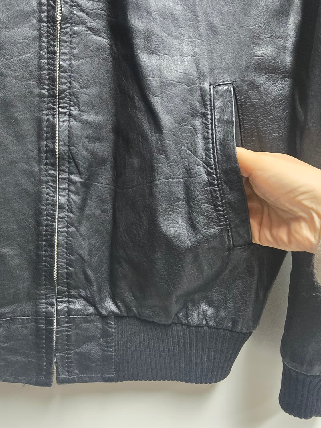 소가죽 여성 붐버자켓 L 상품이미지2