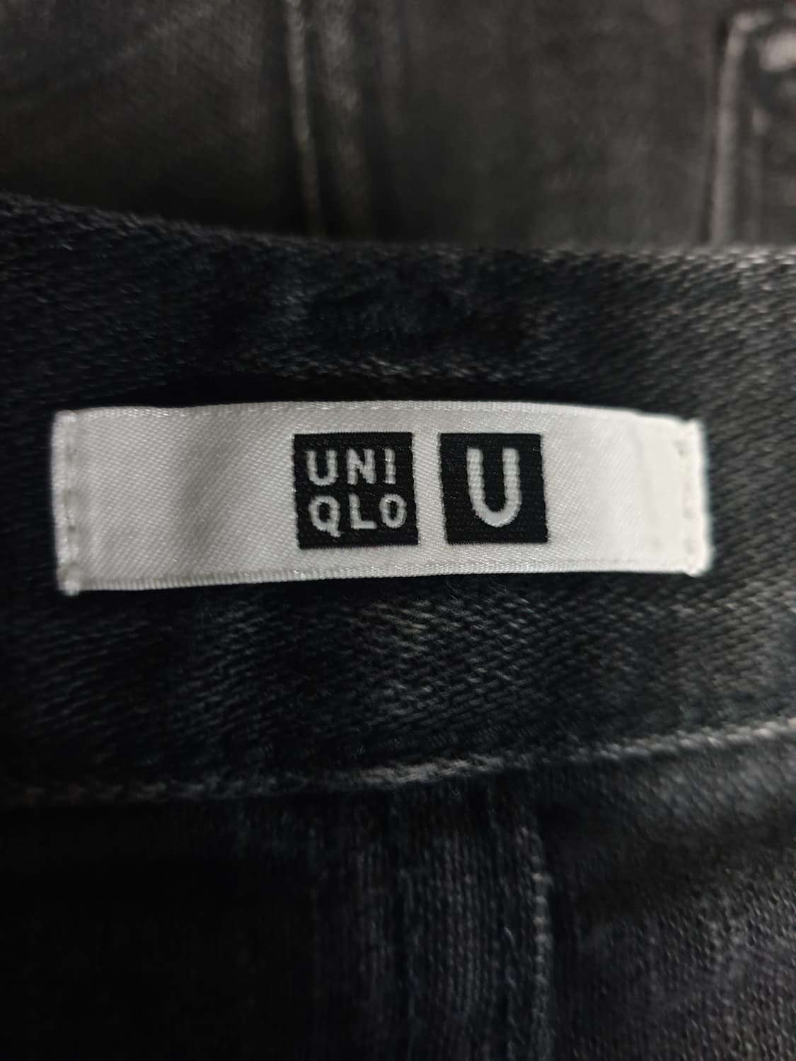 유니클로U 우먼스 레귤러핏 데님팬츠 흑청 (30) 상품이미지3