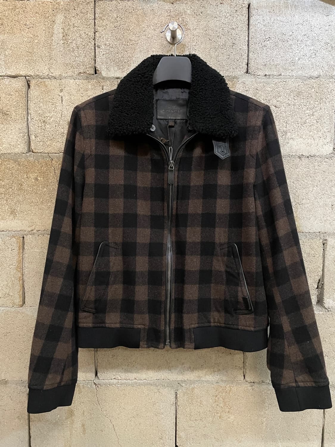 코치 시어링 카라 울 봄버 자켓 상품이미지1