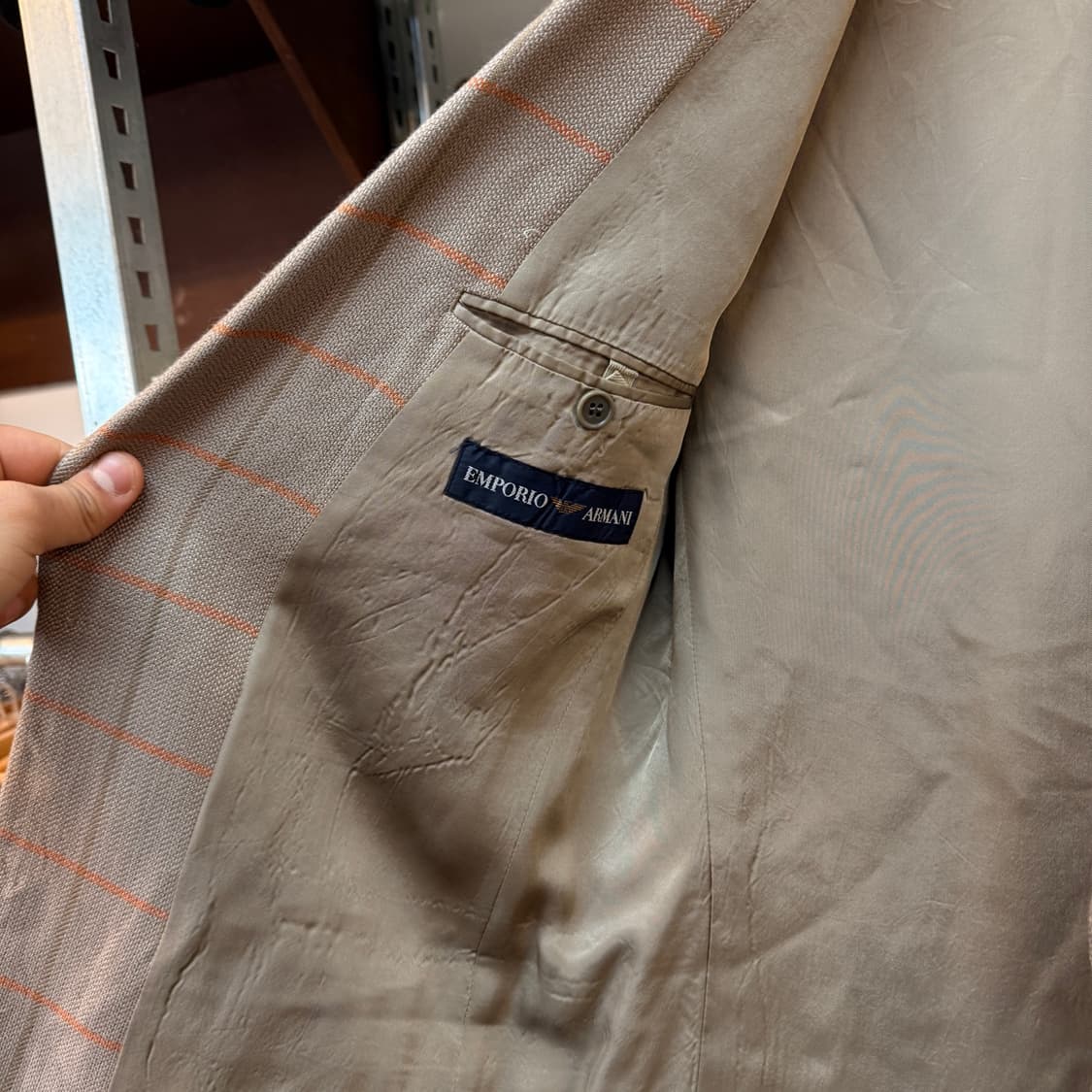  엠포리오 아르마니  MADE IN JAPAN  스퀘어 패턴 블레이저 상품이미지6