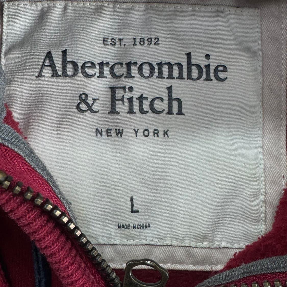 Abercrombie 아베크롬비 스펠아웃 레드 후드집업 상품이미지5