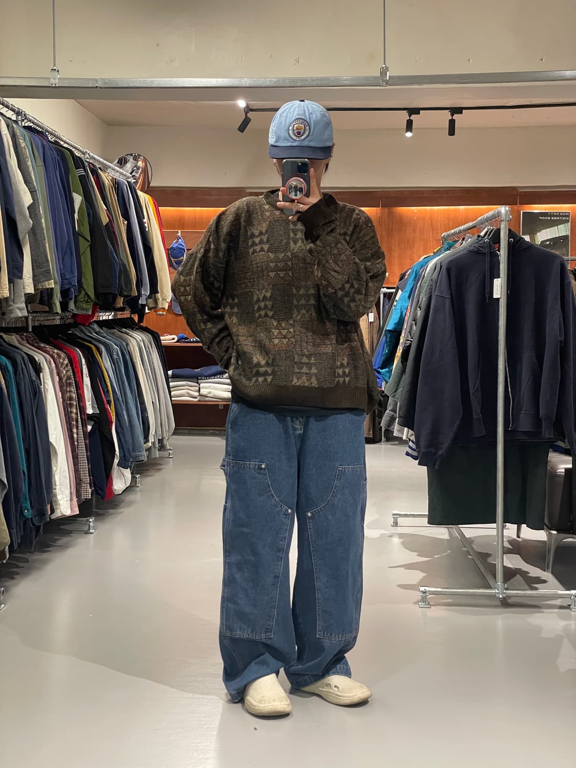 빈티지 패턴 아크릴 니트 상품이미지2