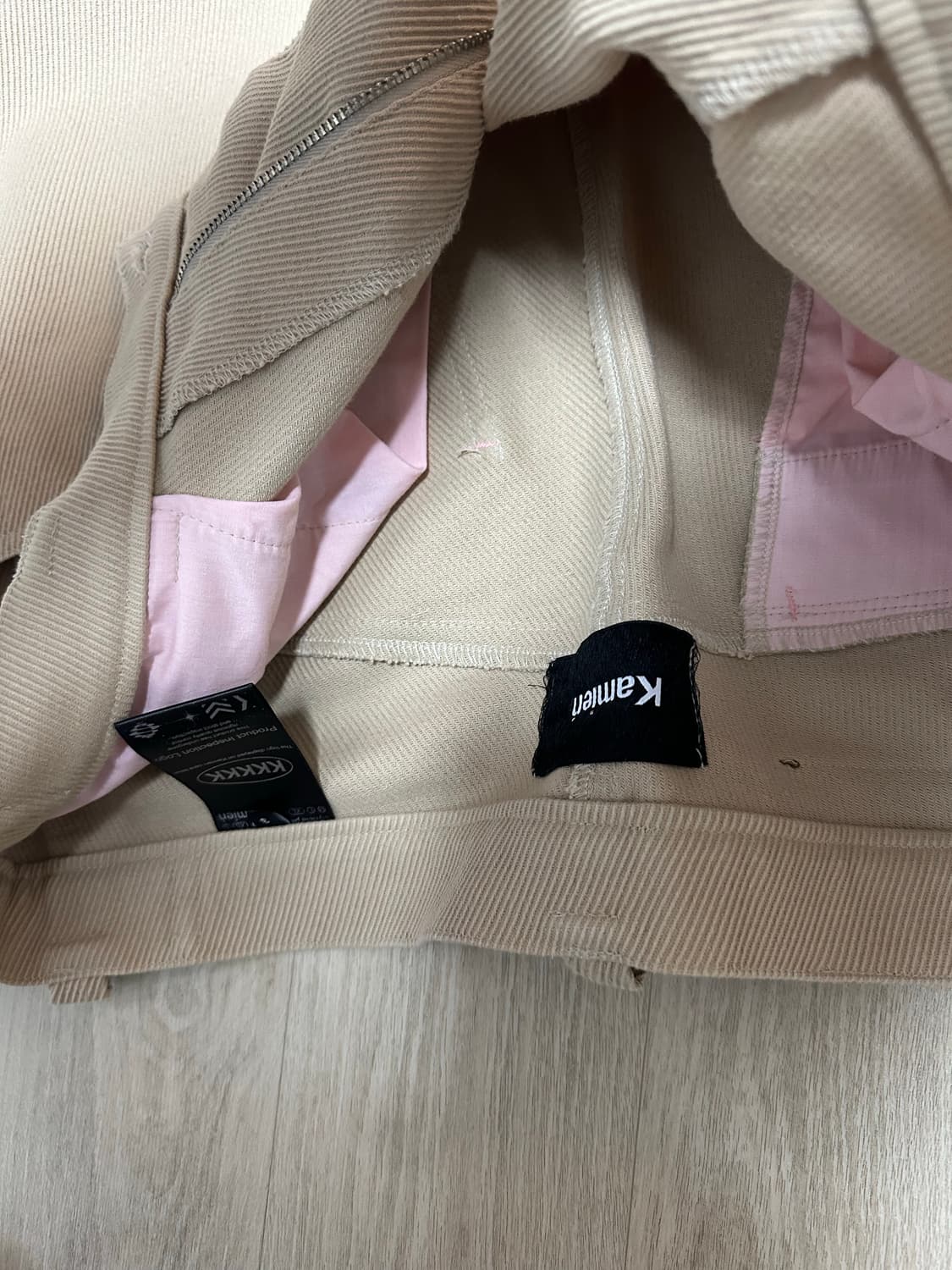 (3)kamien 타이탄 배기 팬츠 베이지 상품이미지2