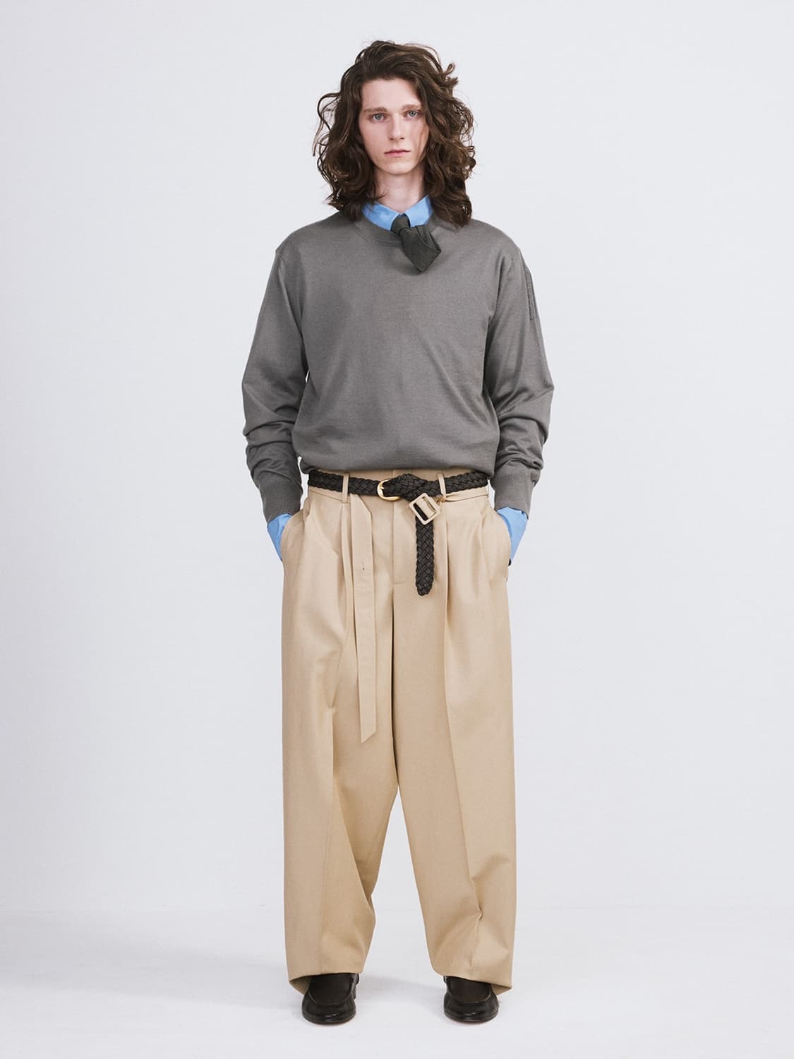 렉토 26SS 실크 캐시미어 니트 탑 미드나잇 그레이 상품이미지2