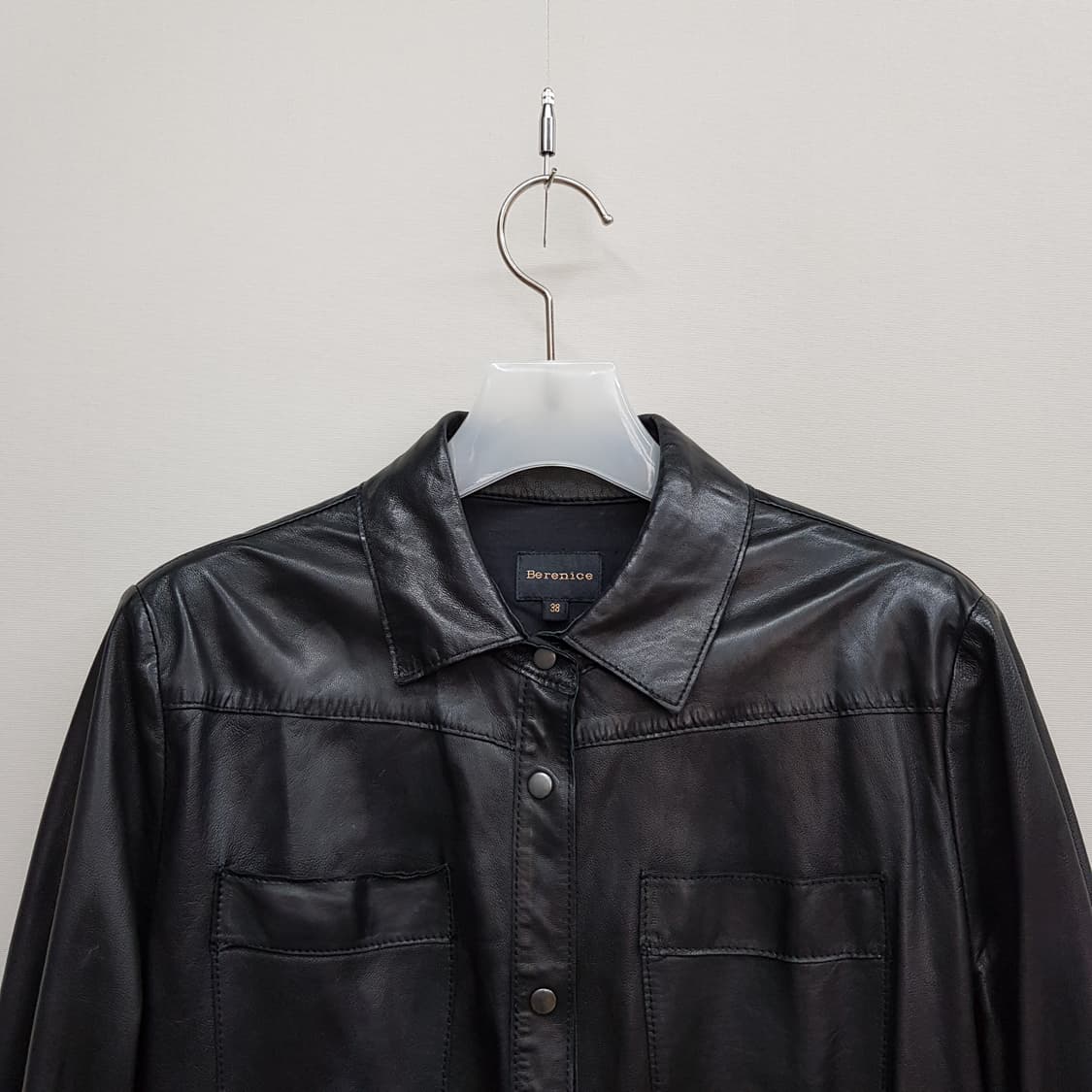 베르니스 Berenice 램스킨 레더 셔츠 자켓 38사이즈 상품이미지2