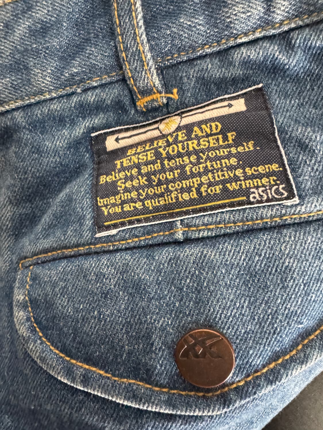 희귀매물!! 아식스 asics 올드스쿨 워싱 데님팬츠 상품이미지3
