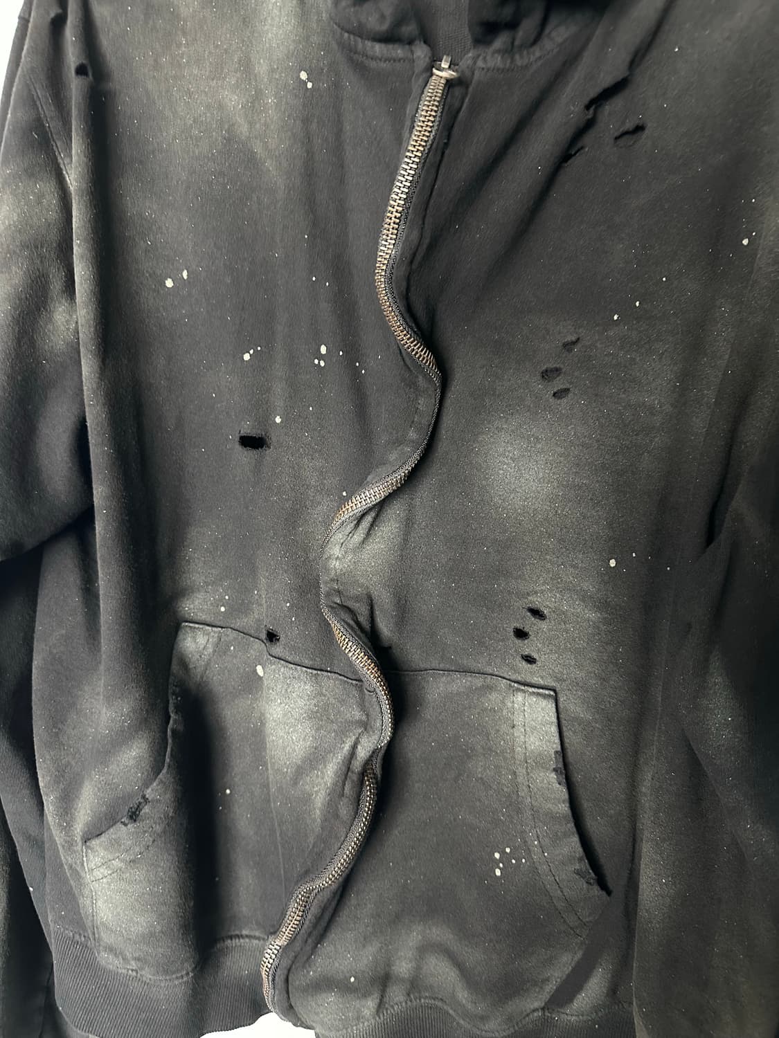 2) 언더마이카 빈티지 웨이빙 집 슬림 핏 후드집업 상품이미지4