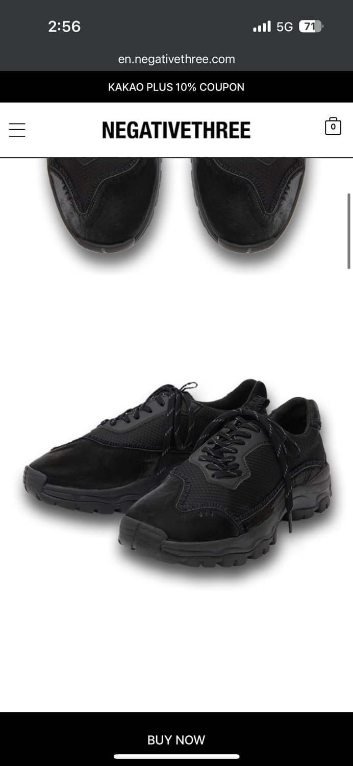 Negativethree 커브드 레이스 스니커즈 상품이미지4