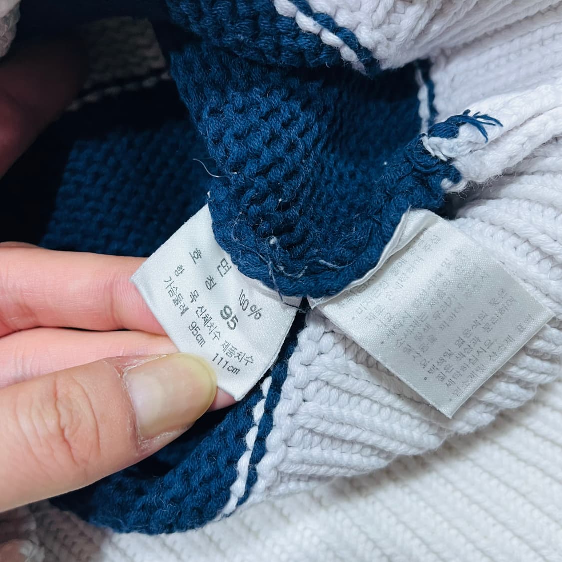 폴로 랄프로렌 80s 카라넥 배색 단가라 빈티지 니트 상품이미지5