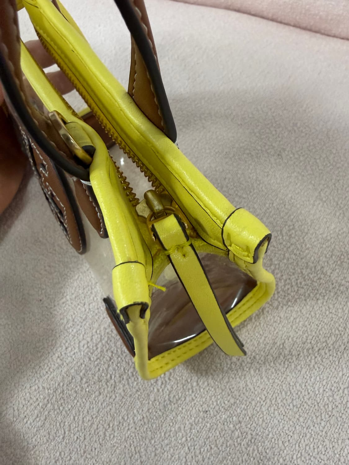 토리버치 투명 PVC + 레더 미니 토트백 상품이미지8