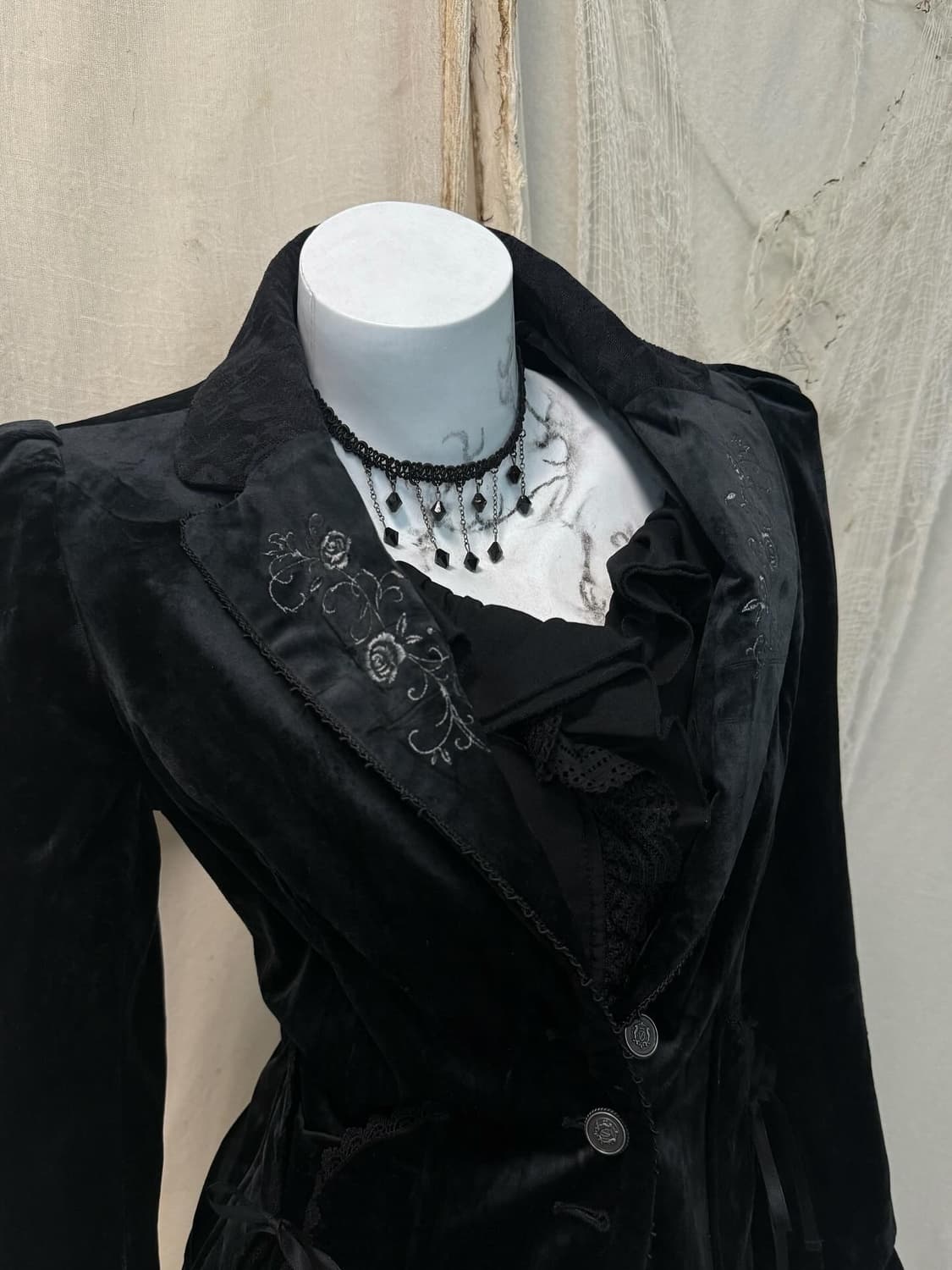 Axes Femme Velvet Detail Jacket 상품이미지2