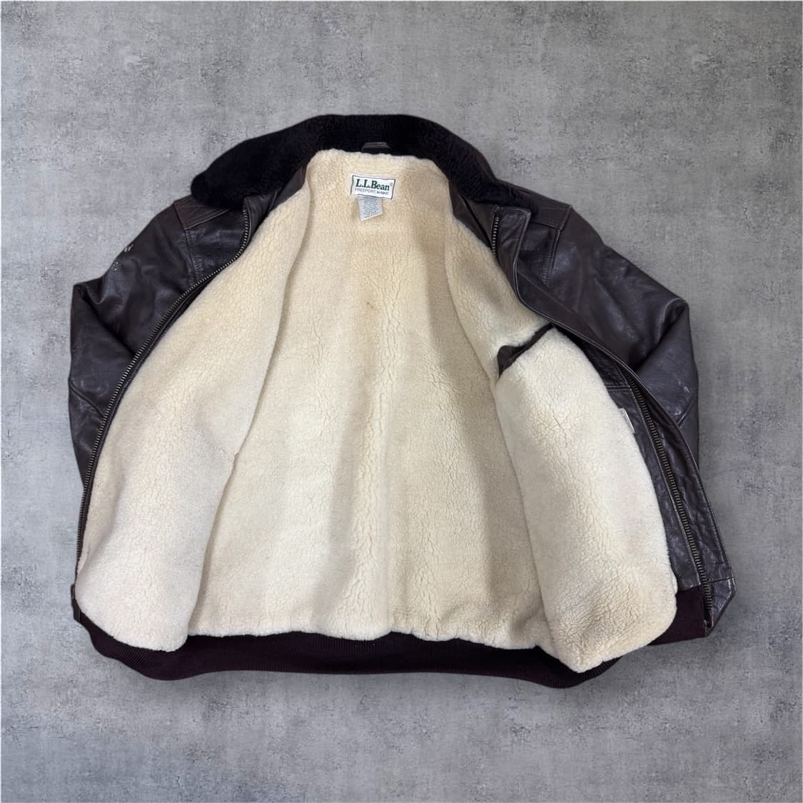 USA made)엘엘빈(llbean) G-1 레더자켓 44 상품이미지4