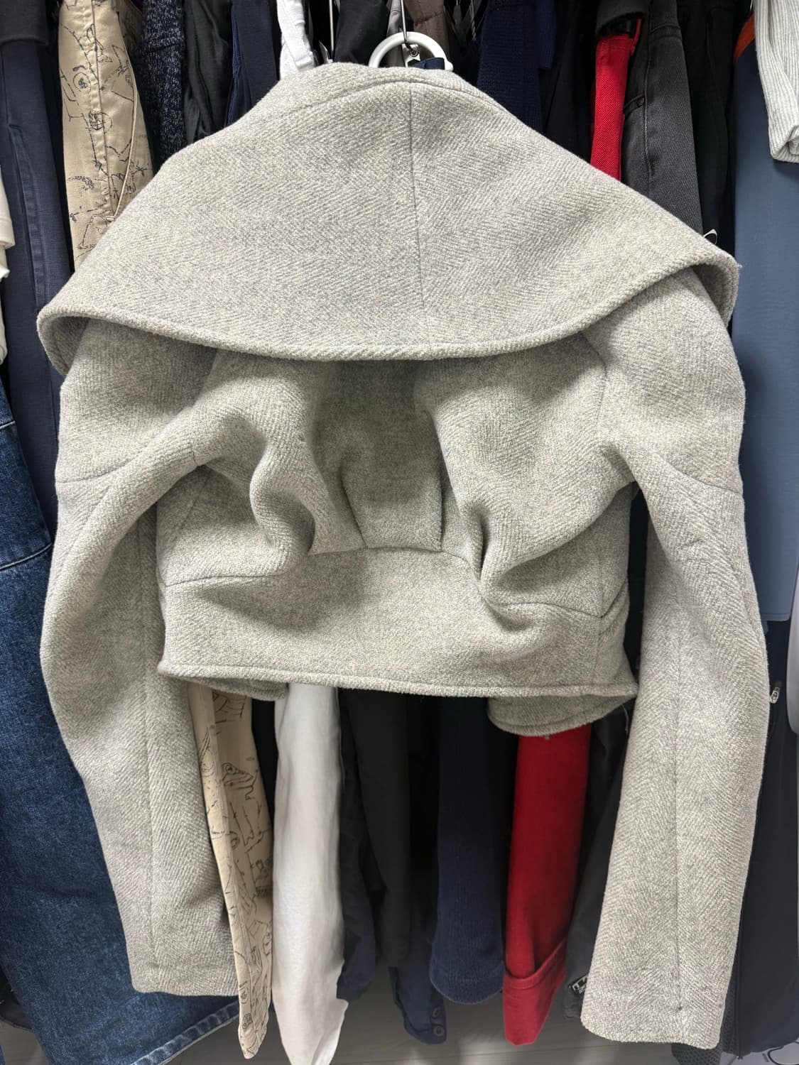 빅라운드 절개 크롭 자켓 상품이미지2