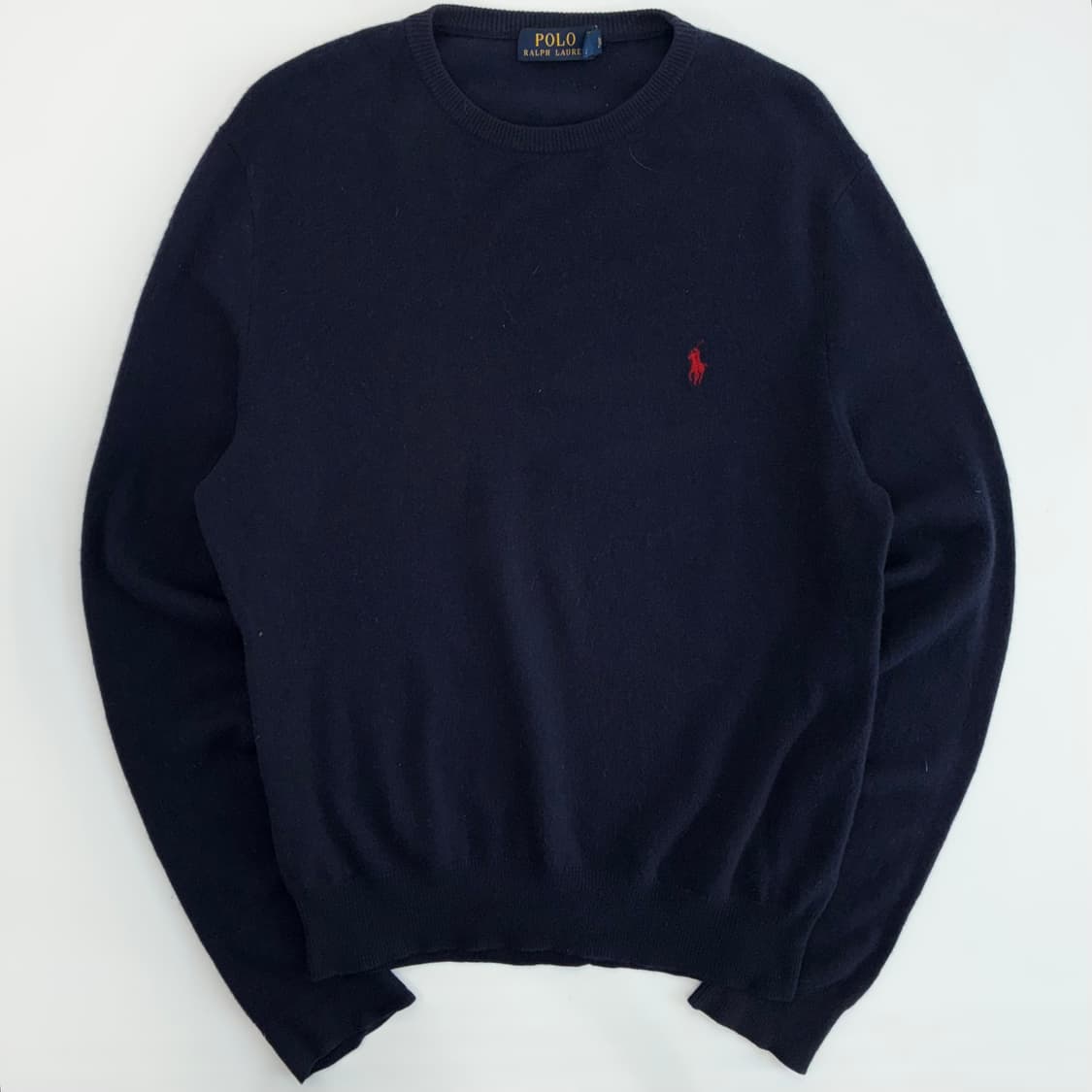 Polo 폴로 랄프로렌 네이비 울 라운드 니트 상품이미지1
