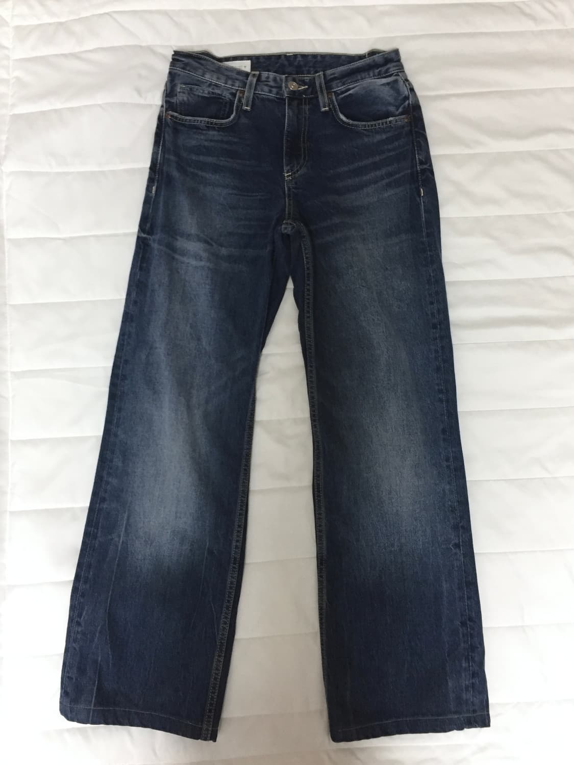 자라 로우라이즈 와이드레그 진 진청 데님 청바지 상품이미지6