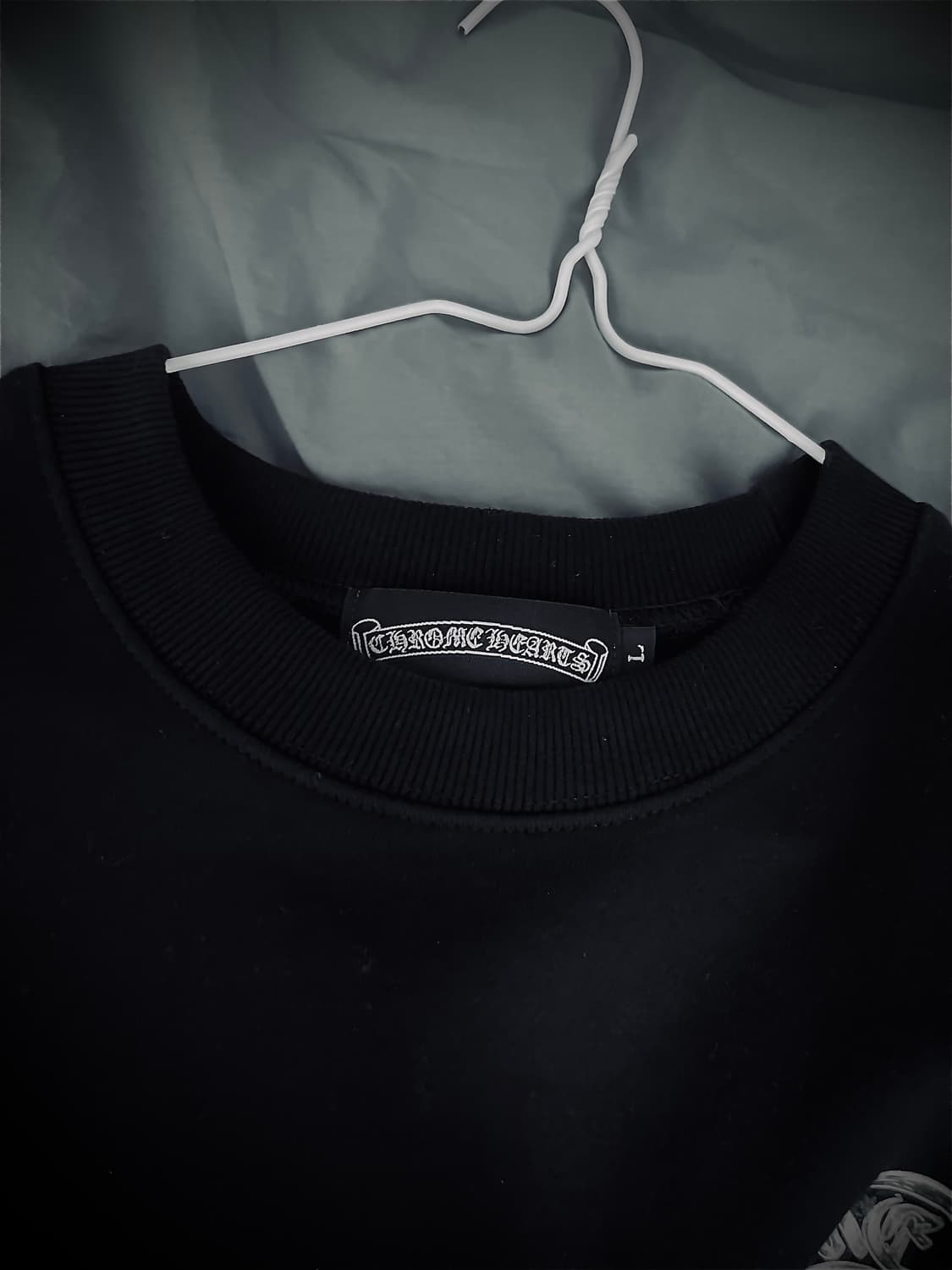 크롬하츠 홀스슈 맨투맨 블랙 L 상품이미지5