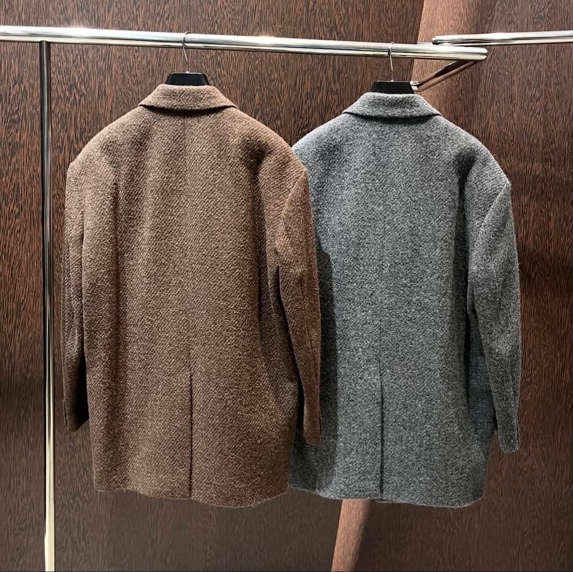 시스템옴므 알파카 싱글 자켓 / 100(오버핏) / 다크그레이 상품이미지2