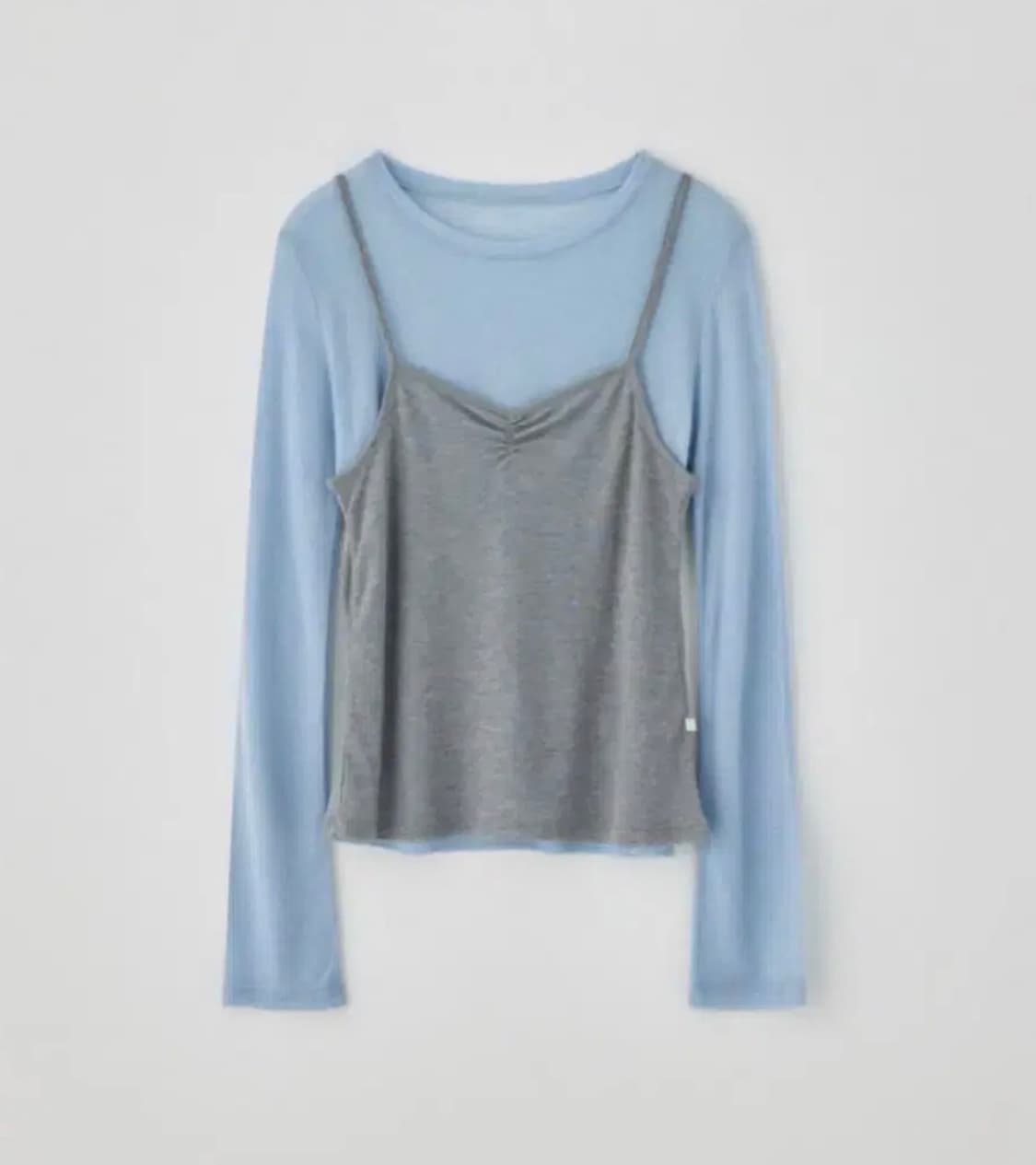 타낫 셔링 투웨이 슬리브 탑 상품이미지3