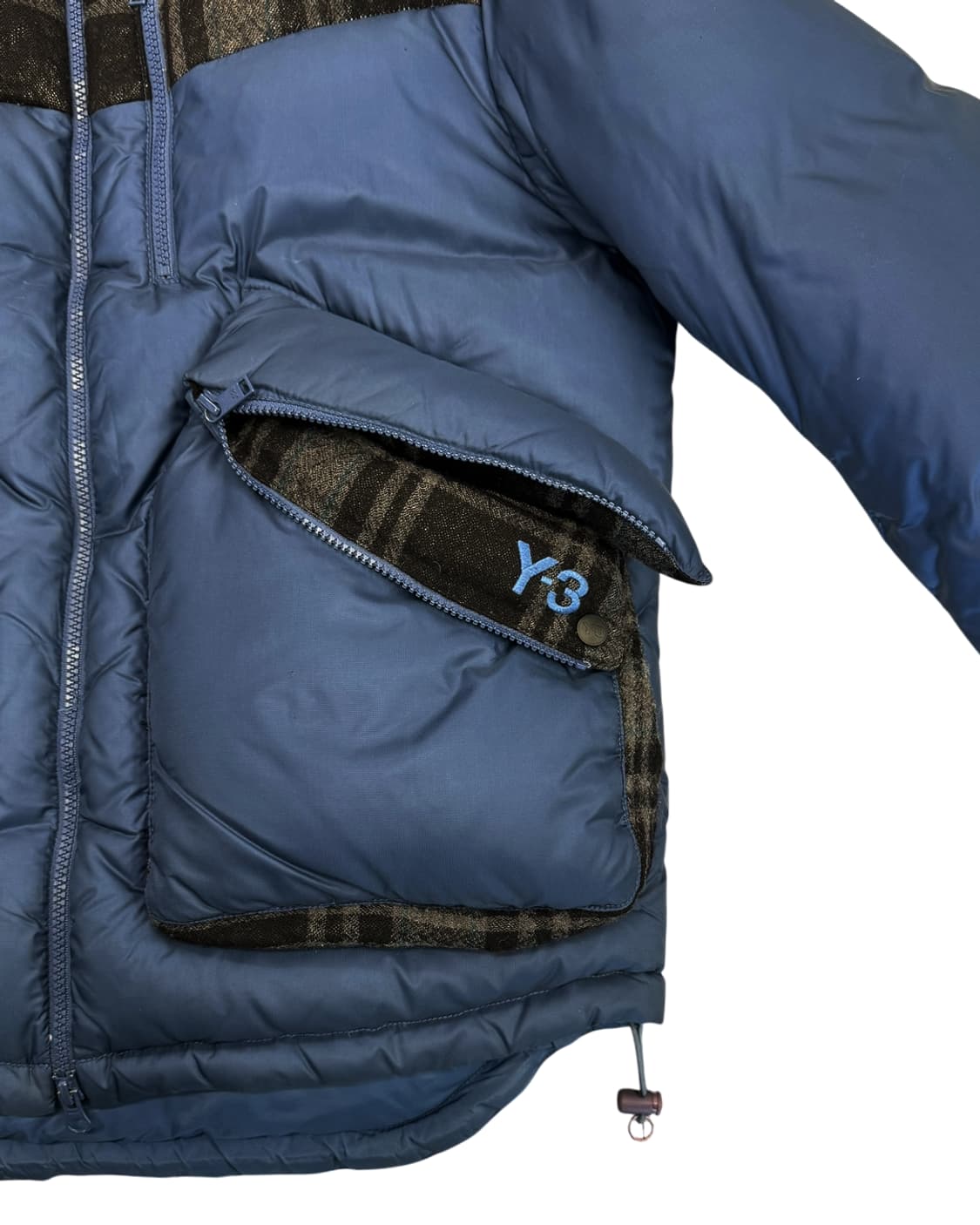 Y-3 체크 패턴 다운 자켓 상품이미지5