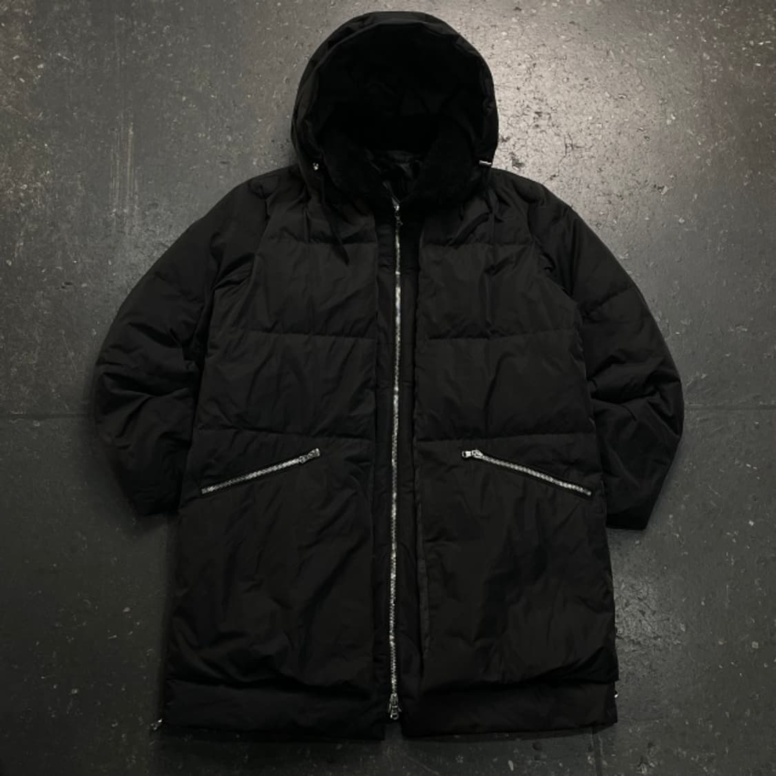 100 솔리드옴므 더블레이어 구스다운 패딩 상품이미지1