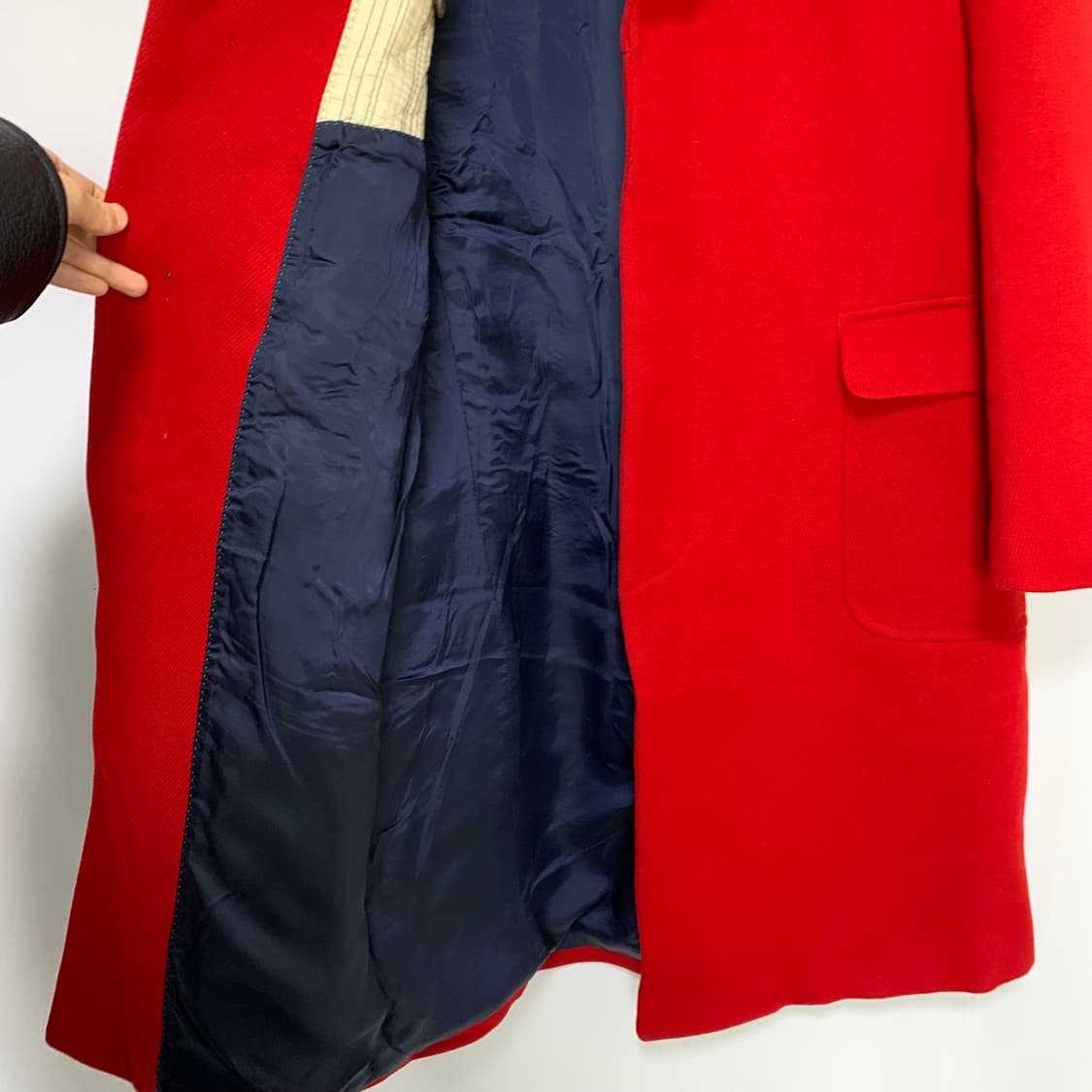 폴스미스 빈티지 레드 모직 롱 코트 M 상품이미지6