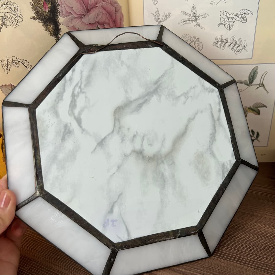 미국 빈티지 스테인드글라스 거울 장식 상품이미지6