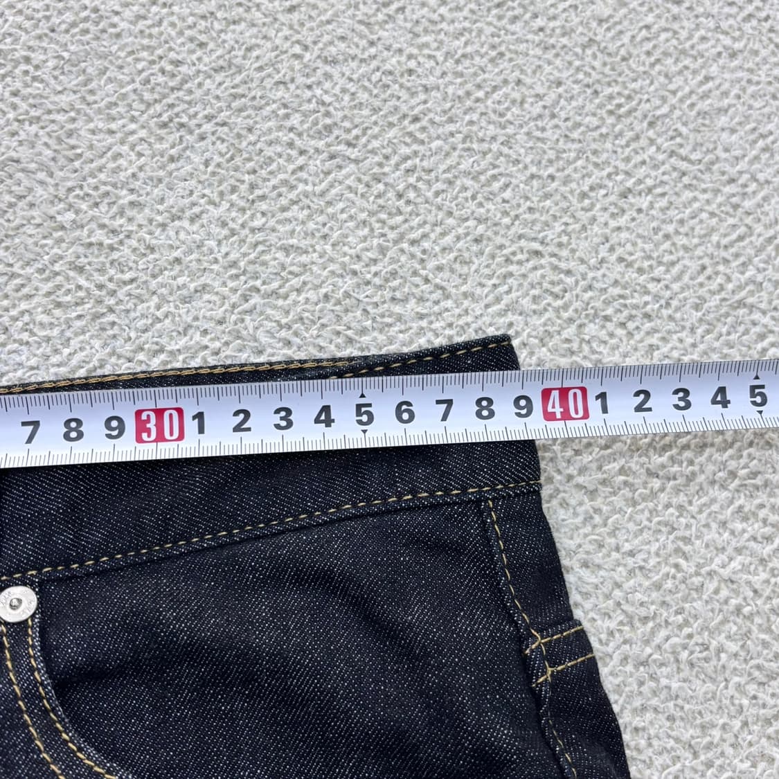 M(31) 플랙 진청 생지 데님 팬츠 0608E2 상품이미지5