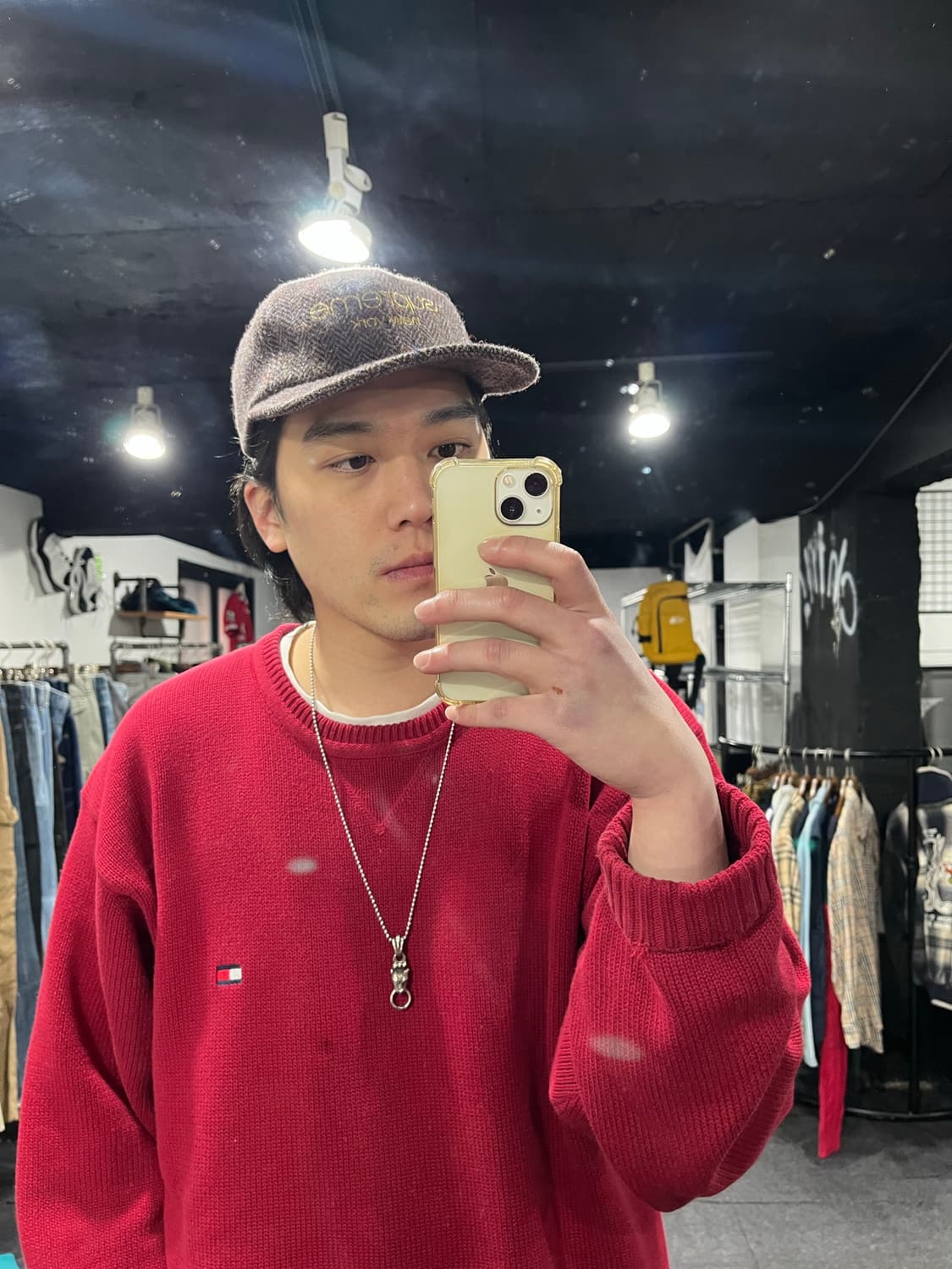 슈프림 헤링본 클래식 로고 6패널 캡 상품이미지5