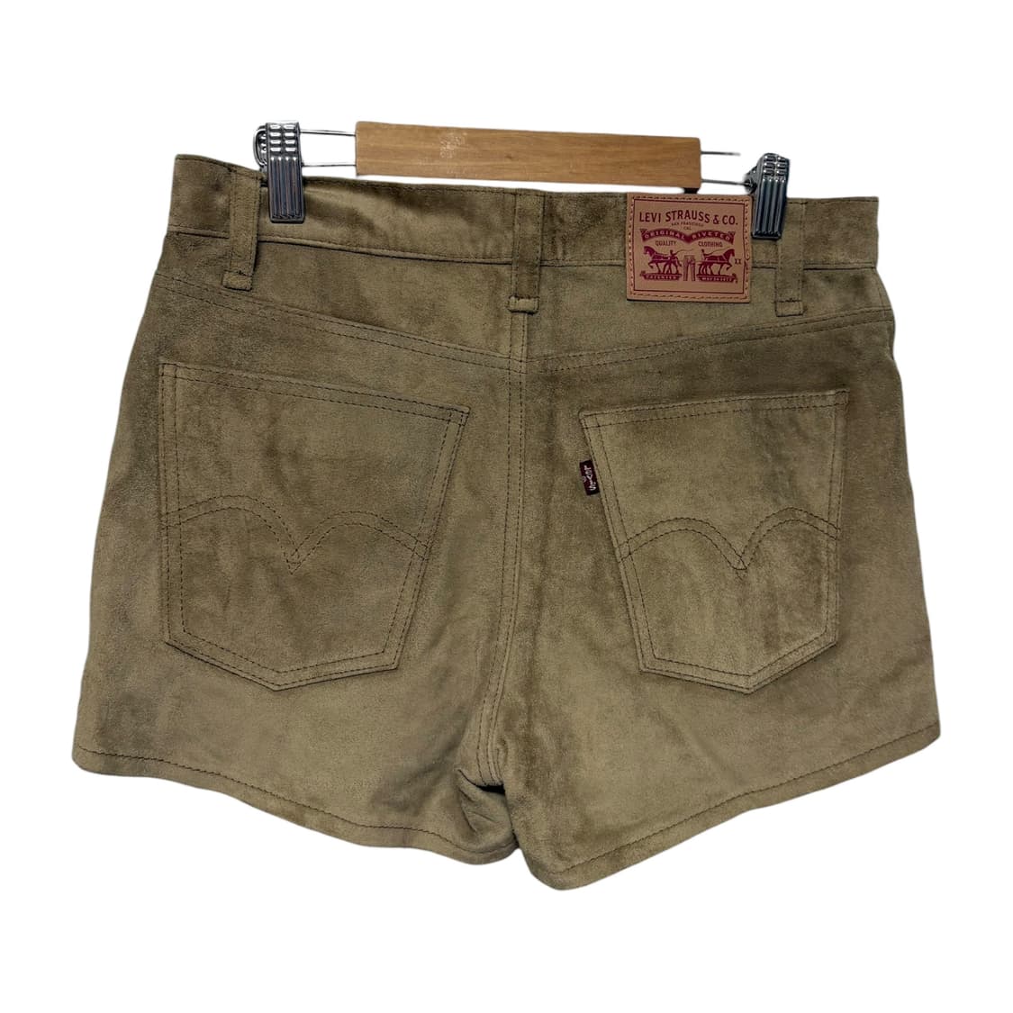 3788 리바이스 소가죽 브라운 스웨이드 반바지 핫팬츠 상품이미지2